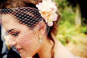 beautiful bride in Parisienne Girl crystal earrings